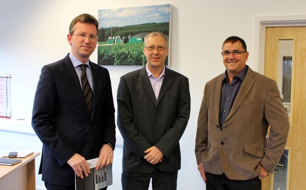 Kenilworth and Southam MP, Rt Hon Jeremy Wright QC; agriKomp Director, Steven Cook; and agriKomp General Manager, Quentin Kelly-Edwards