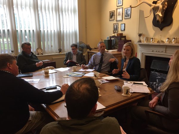 Environment Secretary Truss in discussion with NSA members