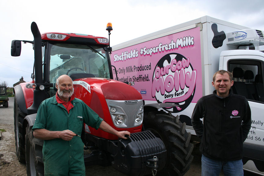 Graham (left) and Eddie Andrew of the Our Cow Molly dairy farm.