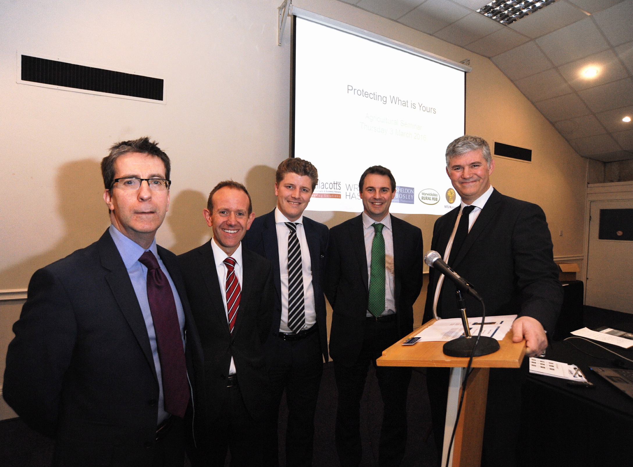 Sean McCann (NFU Mutual), Mark Dickin (Ellacotts), Daniel Jackson (Sheldon Bosley), Martin Oliver and John Rouse (both Wright Hassall)