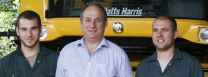 Mr Seward with sons Adam and Danny