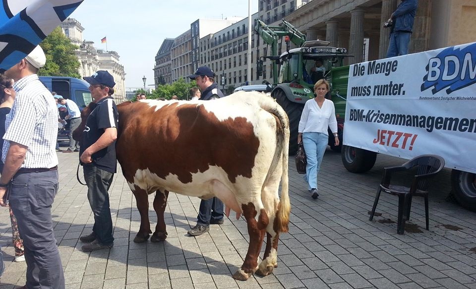 Protest action in Berlin, Germany