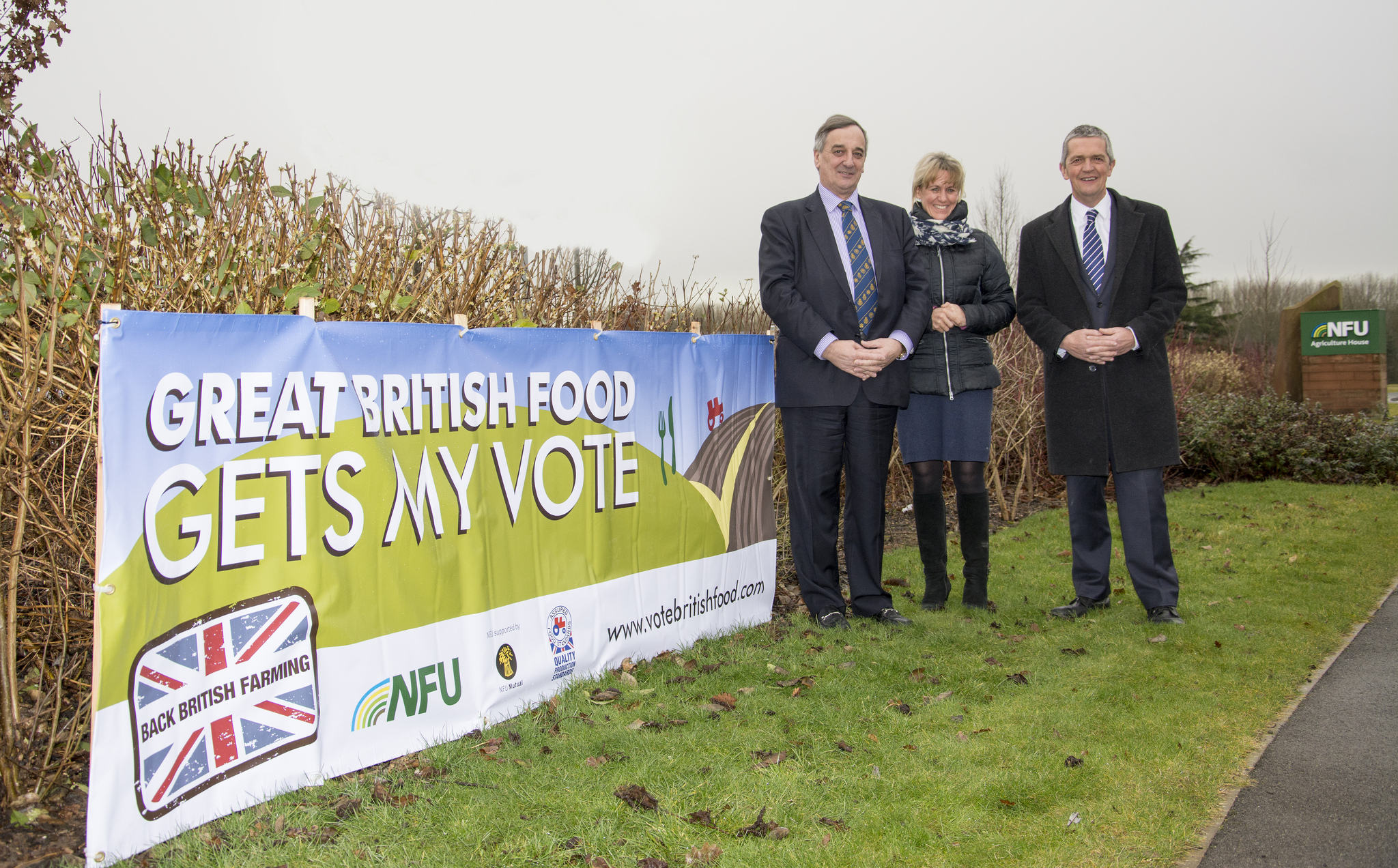 NFU President Meurig Raymond, Deputy President Minette Batters and Vice President Guy Smith