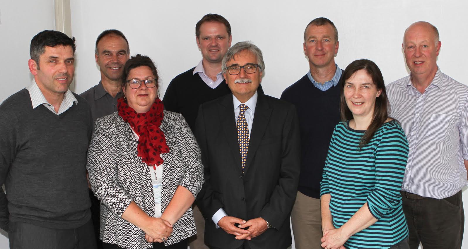 Dr Sean Rickard (middle), with Member council pictured during their visit to Lake District Creamery on 4th July 2016