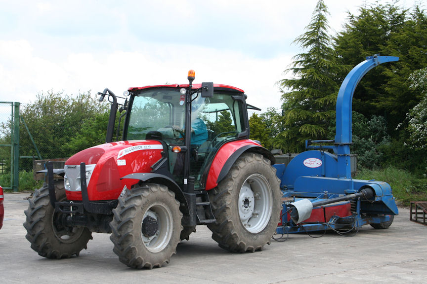 A Zero mower for harvesting fresh grass is operated by the new McCormick.