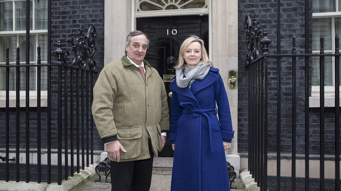Defra Secretary Lizz Truss with NFU President Meurig Raymond