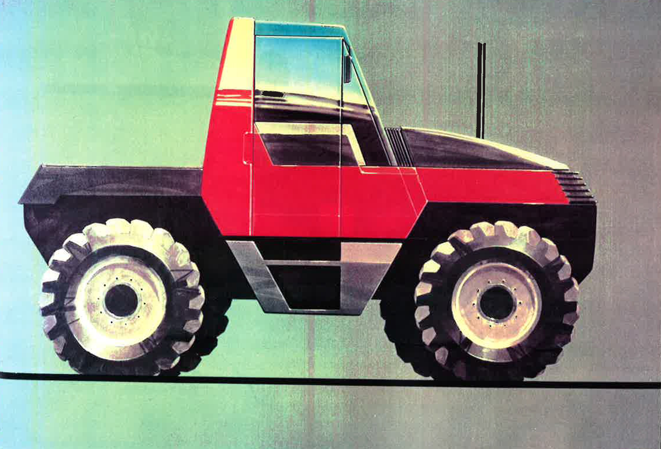 1986 - one of the first styling sketches done five years before Fastrac was launched