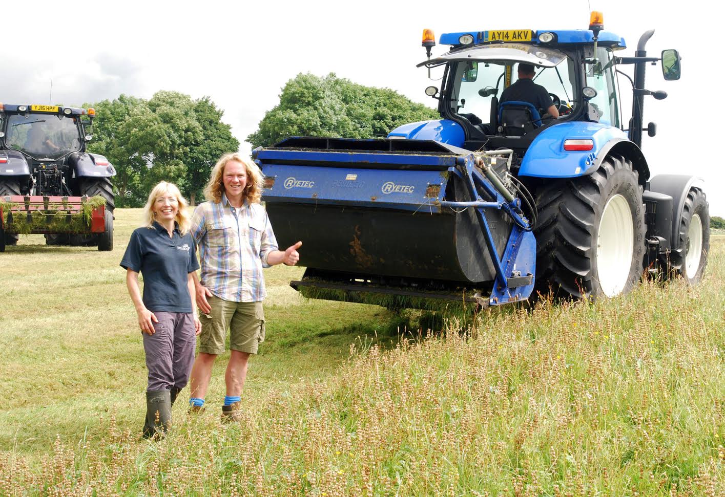 YDMT’s Tanya St. Pierre and Chris Myers – green hay restoration