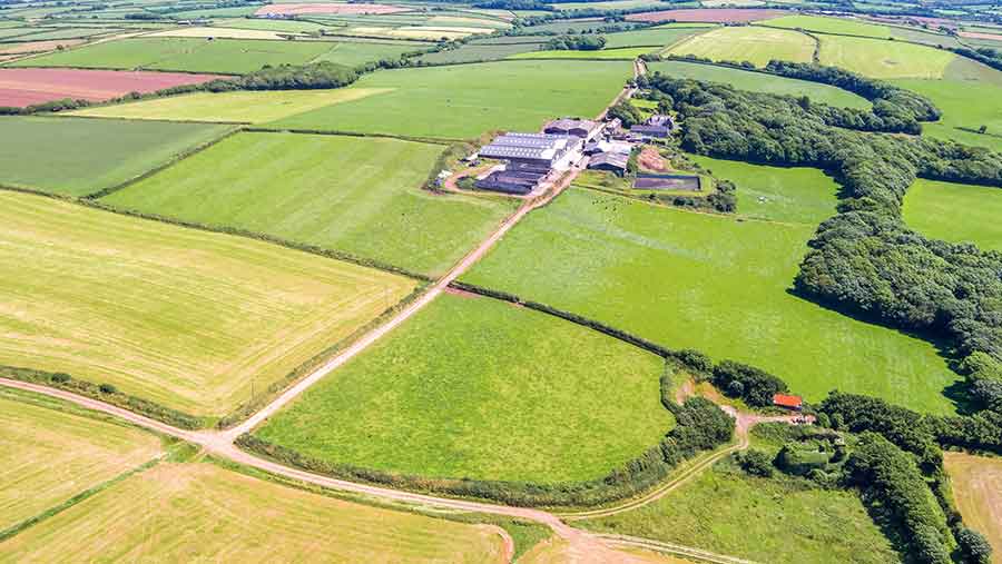 Corston Farm, a dairy farm with 483 acres and a price tag of £3.8m