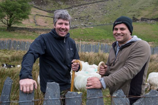38 year old Dan Jones (L) from Anglesley has become the lucky farmer to gain access to the coastal farm