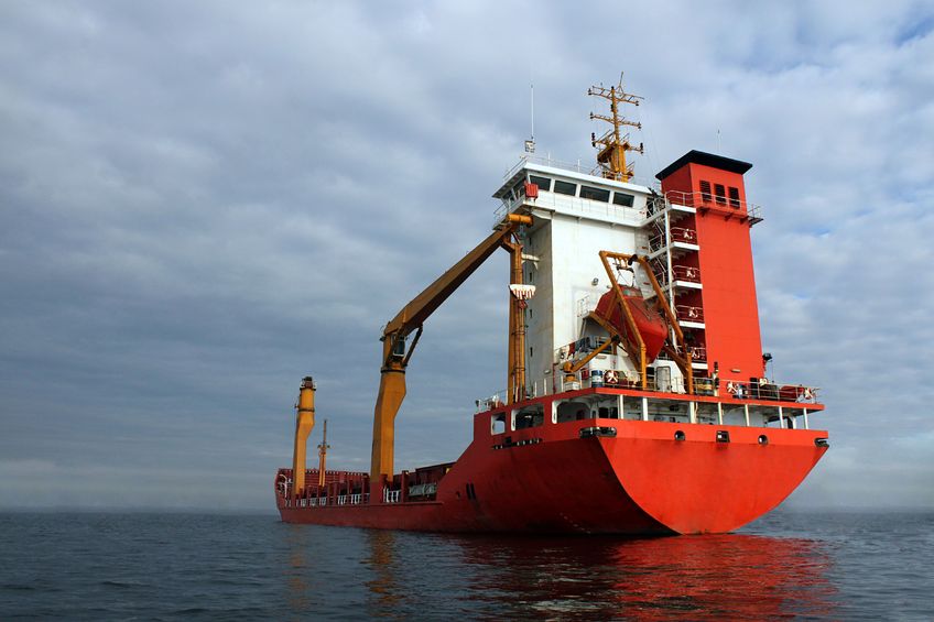 Cargo ship carrying grain