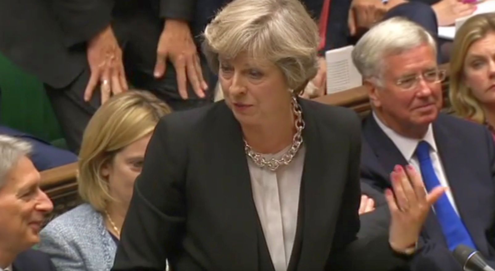 Prime Minister Theresa May has expressed support for the British farming industry today as PMQs
