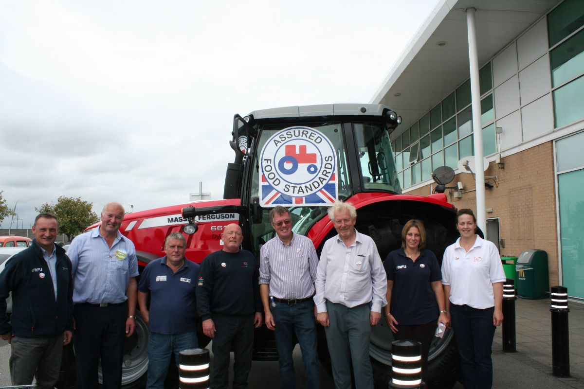 Team NFU promote Red Tractor Week at the Asda Trafford Park Supercentre