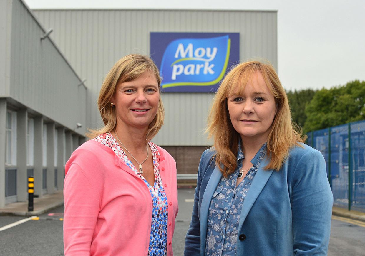 Janet McCollum, Chief Executive of Moy Park and DAERA Minister Michelle McIlveen