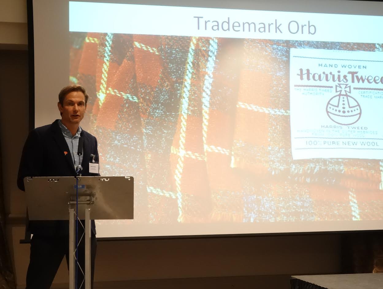 Mark Hogarth, Harris Tweed addressing BWMB conference