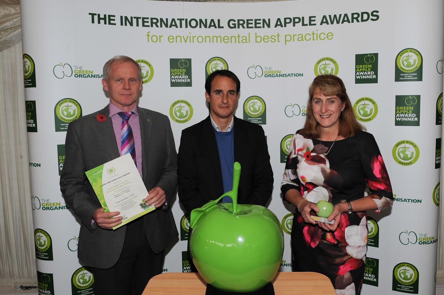 Green Apple environmental award win for Lakes Free Range Egg Co