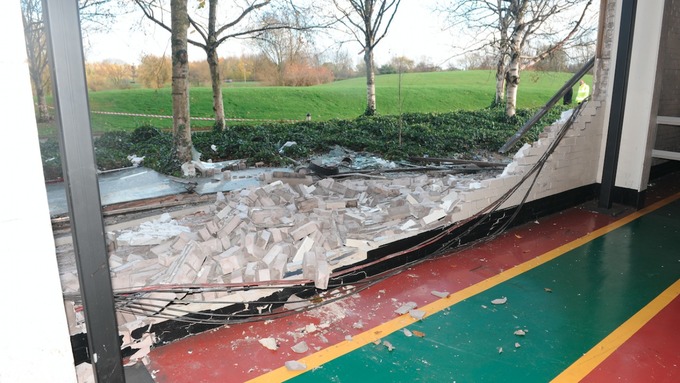 The hurricane force winds are thought to have exceeded 80 MPH (Photo: JCB)