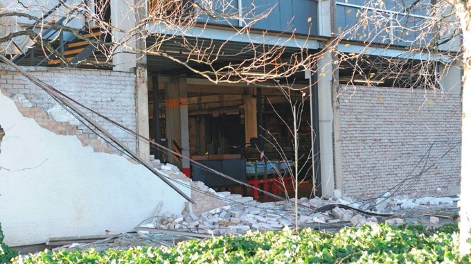 Production lines at JCB ground to a halt after the firms HQ was struck by the Tornado force winds which swept the region (Photo: JCB)