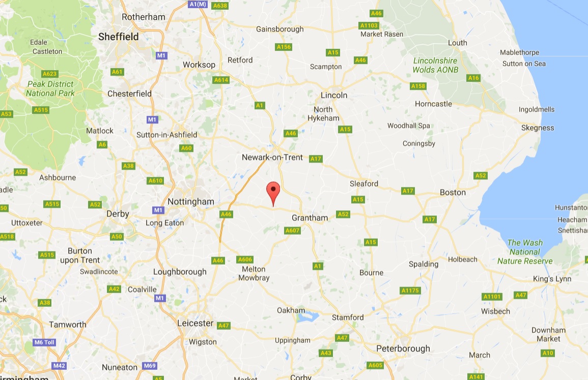 The two men died on a farm near Bottesford, north-east Leicestershire (Photo: Google Maps)