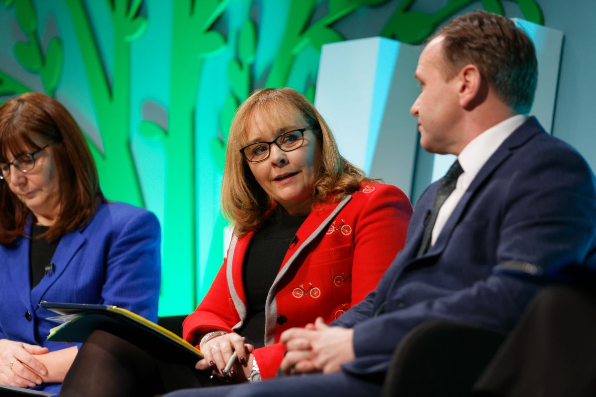 Lesley Griffiths (middle) said a UK framework which respected devolution was needed