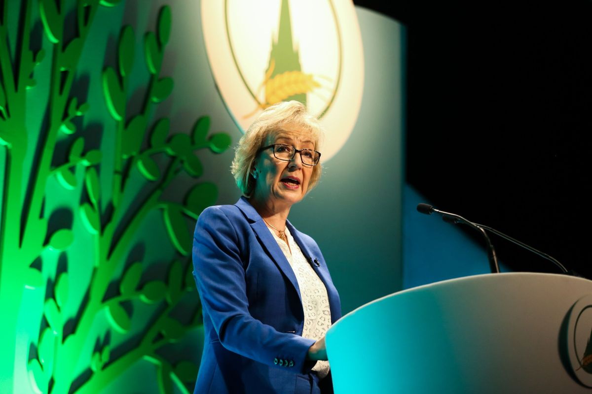 Defra's Secretary Andrea Leadsom at the Oxford Farming Conference