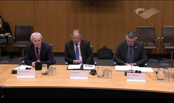 NFU Cymru President Stephen James presented evidence to the National Assembly for Wales Climate Change, Environment and Rural Affairs Committee inquiry