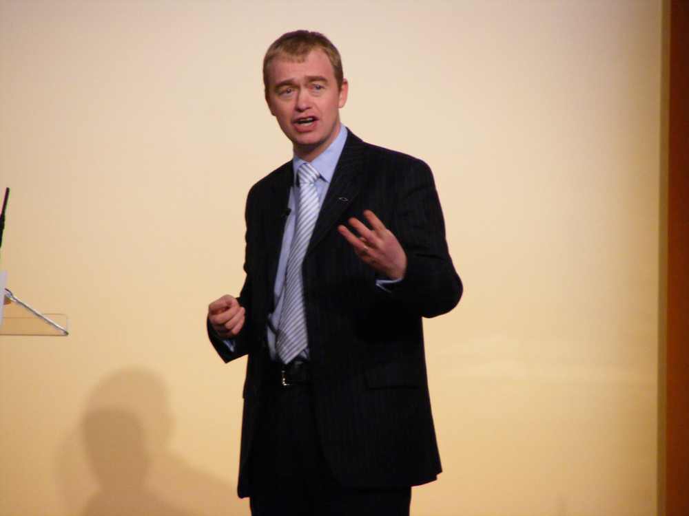 Liberal Democrat leader Tim Farron has blamed his opposition for lack of storm funding