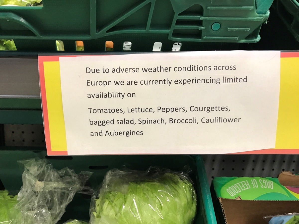 Experts have warned that if the weather does not improve in the coming weeks the problem may continue until April, with customers hit by price rises