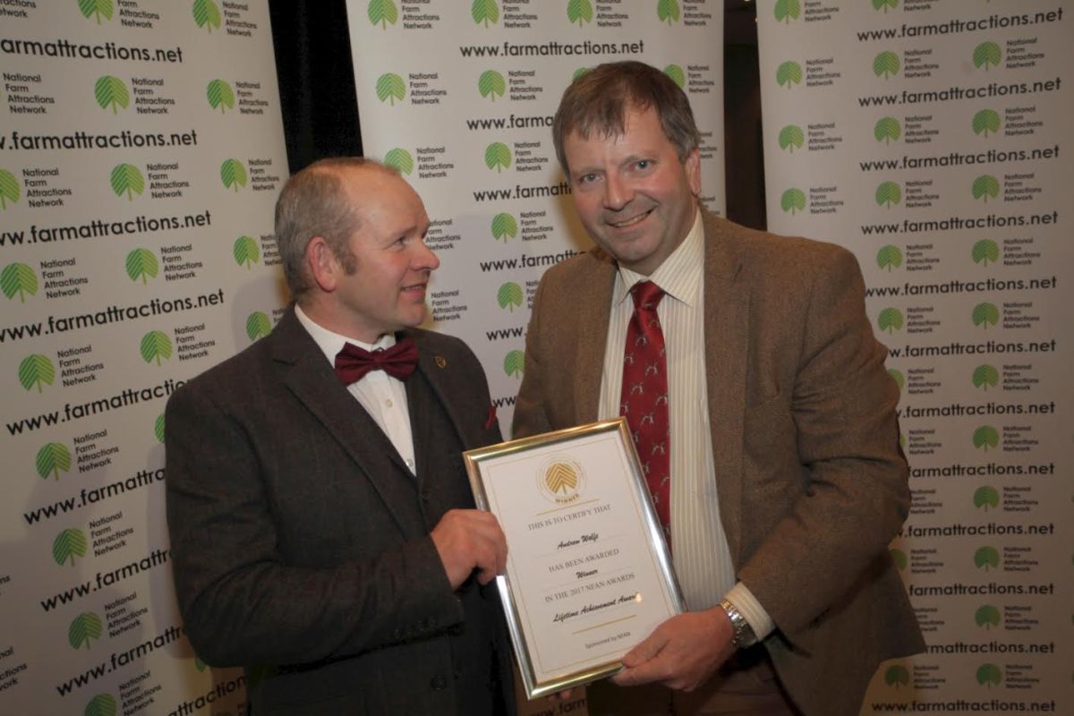 There was a standing ovation as Andrew Wolfe from Willows Activity Farm in Hertfordshire was named recipient of the Lifetime Achievement award