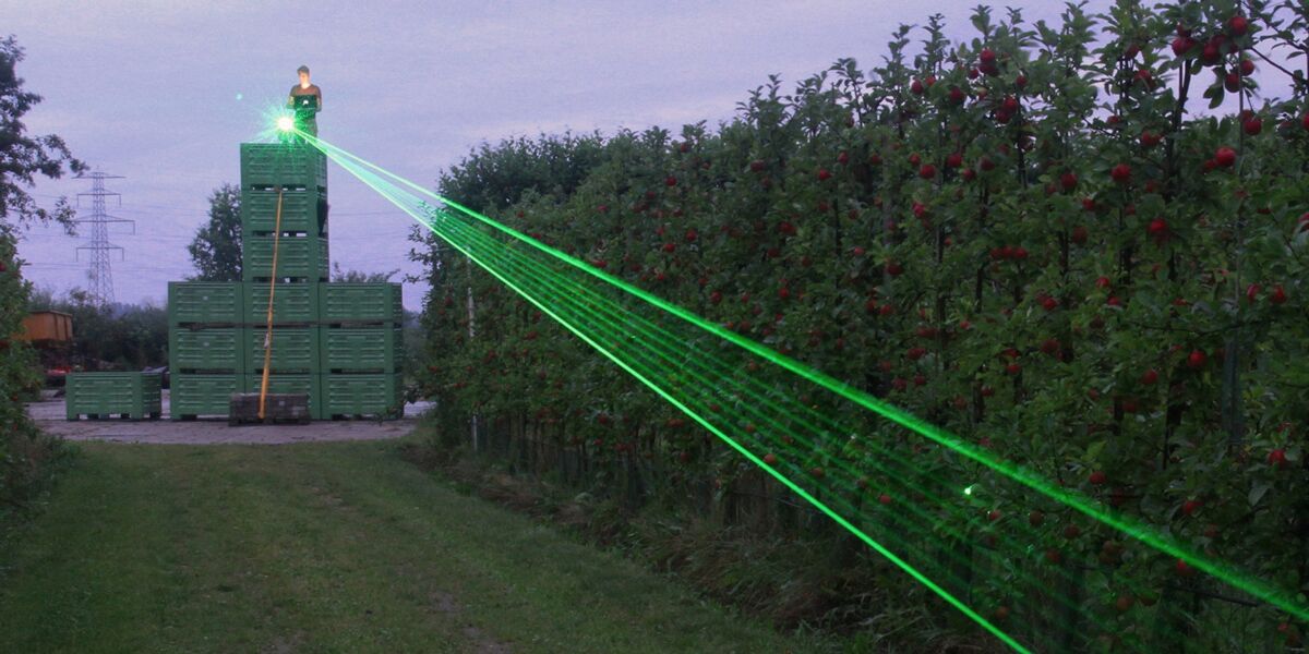 Organic egg farm employs lasers as biosecurity measure