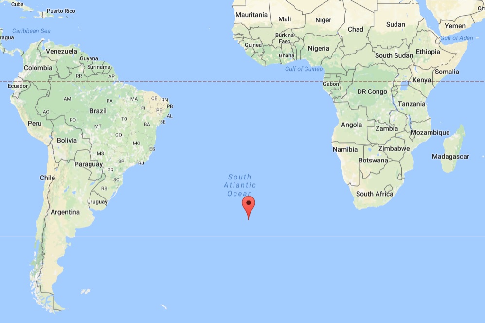 Location of Tristan da Cunha (Photo: Google Maps)