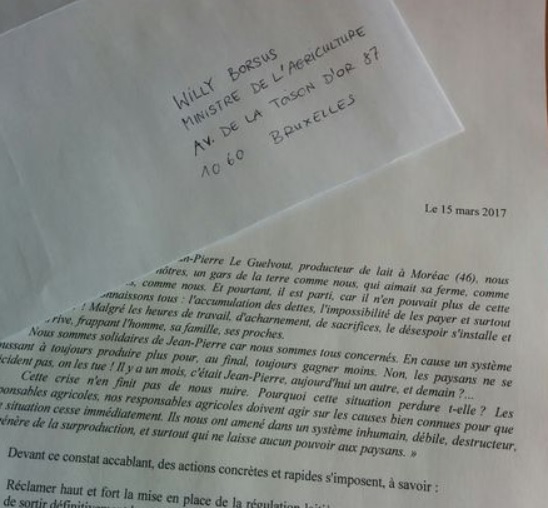 Milk producers from European countries are currently sending letters to their national Agriculture Ministers