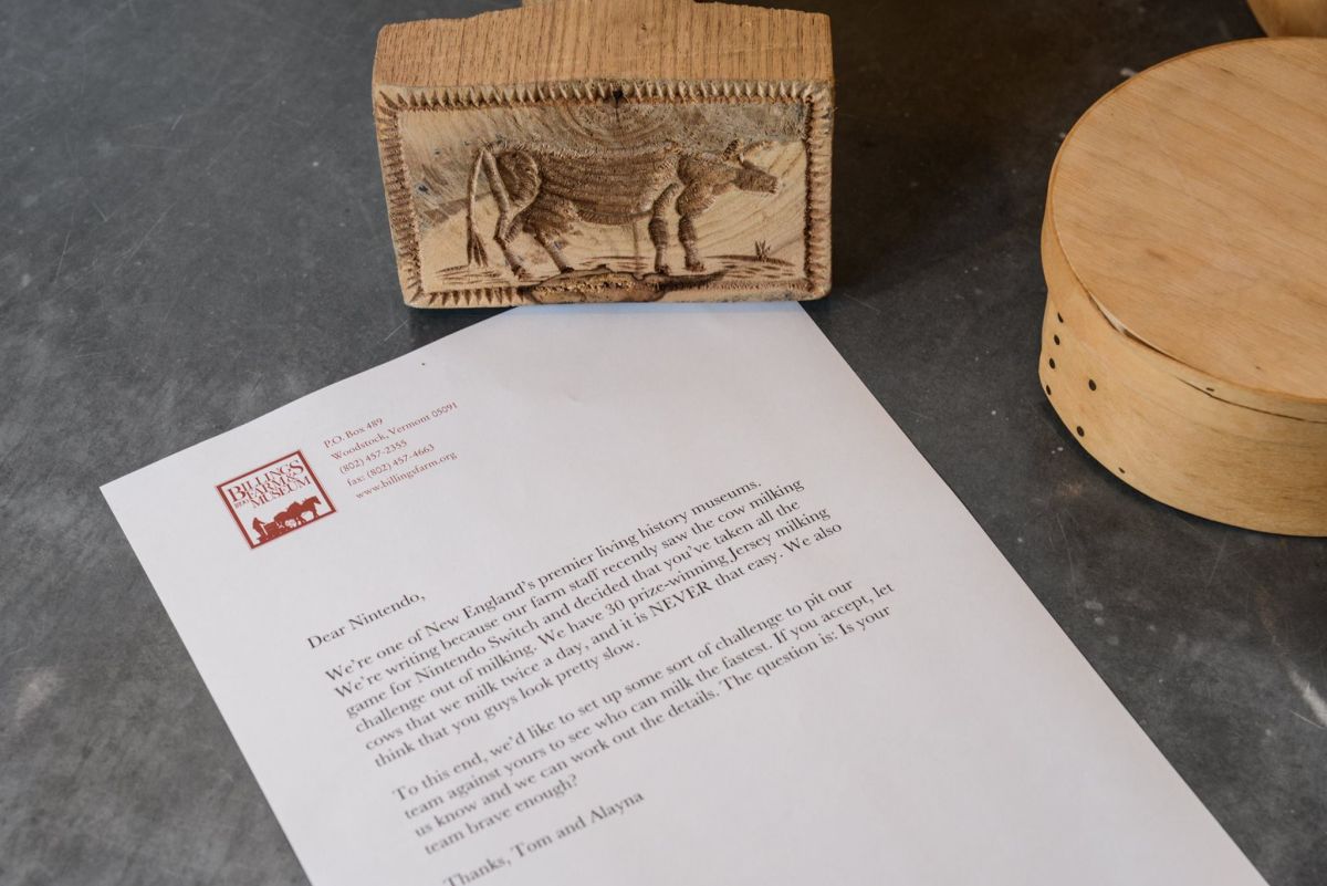 The letter from the dairy museum to Nintendo