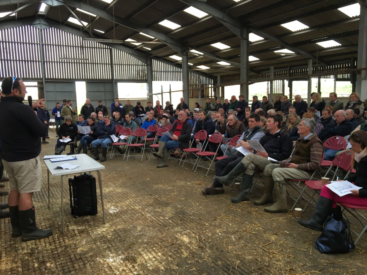 More than 120 farmers descended on Houghton Lodge Farm