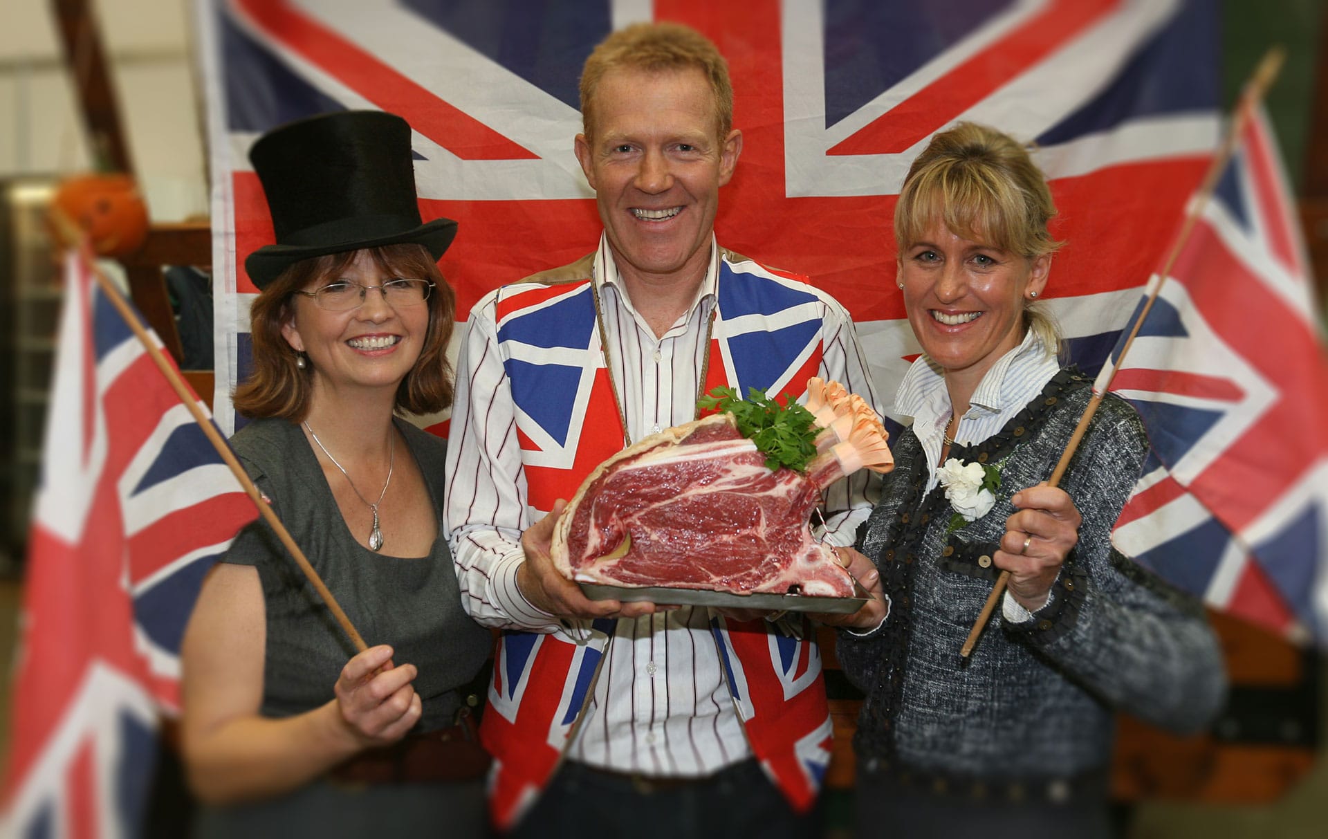 The week is designed to garner up support for British beef (Photo L-R, Jilly Greed, Adam Henson and Minette Batters)