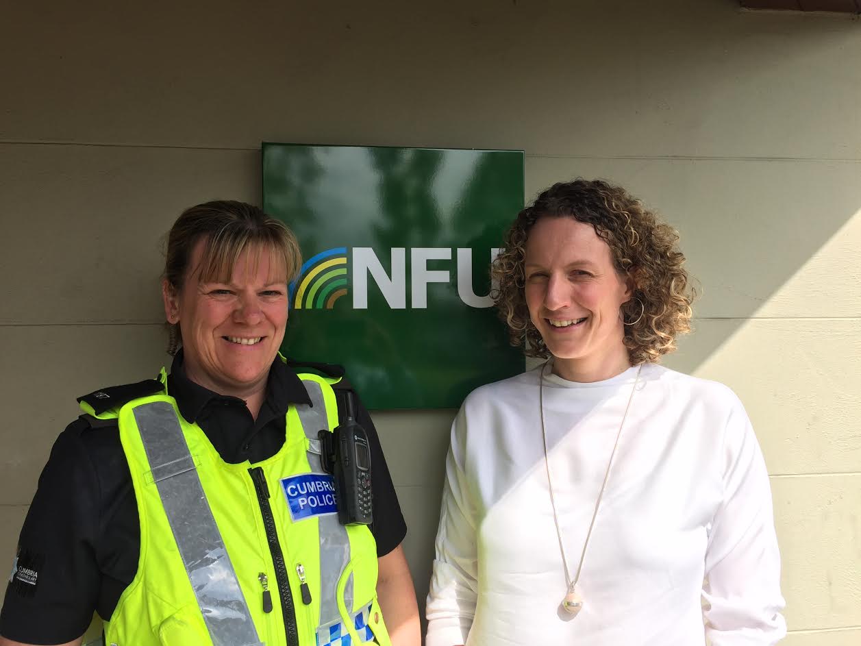 (L-R) PC Leanne Pettit and NFU Cumbria County Adviser Helen Forrester
