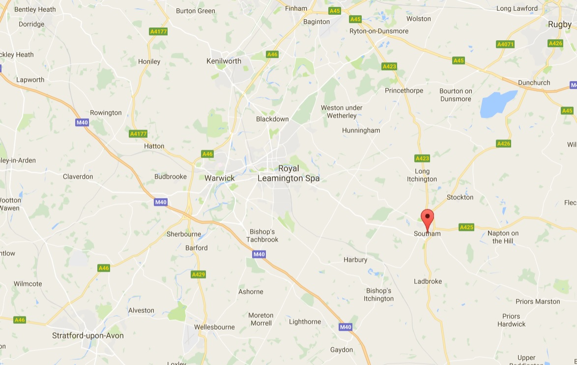 The cattle were stolen from the Southam area in the Stratford-on-Avon district of Warwickshire (Google Maps)