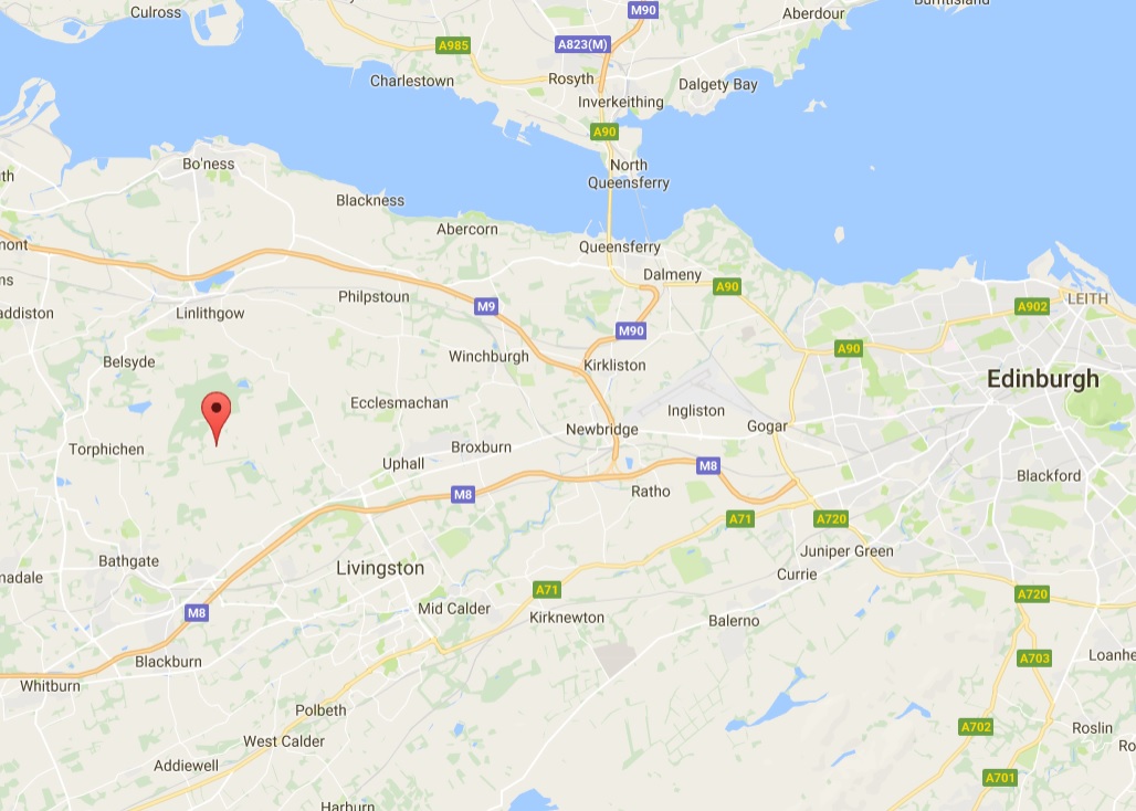 The fire at South Mains Farm is being treated as suspicious (Google Maps)
