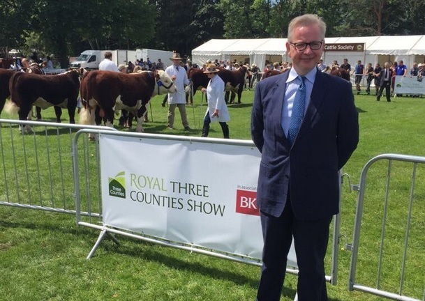 Michael Gove at the Royal Three Counties Show (Photo: Defra)