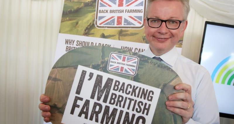 Michael Gove has pledged to back British farming at the special event in Westminster (Photo: NFU)