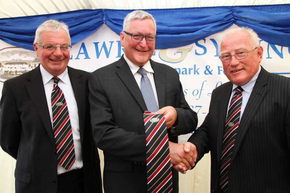 (L to R) Hamish McCall L&S, Fergus Ewing MSP, Brian Dickie L&S