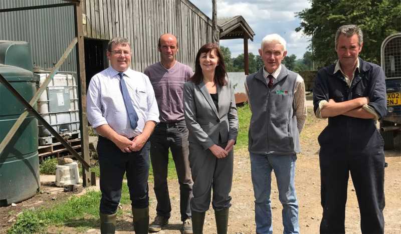 Cabinet secretary Lesley Griffiths was welcomed to Mr Matheson's farm last week