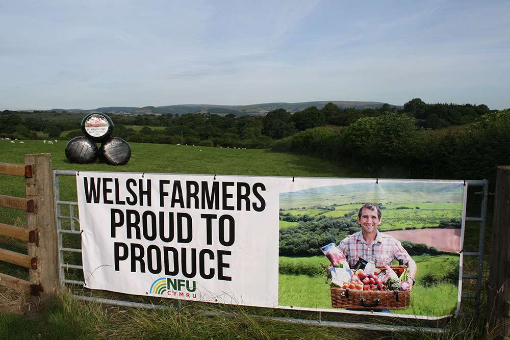 The bale stickers will feature an image of a hamper filled with produce set against agricultural fields
