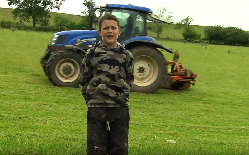Alun frequently helps his parents on their beef and sheep farm