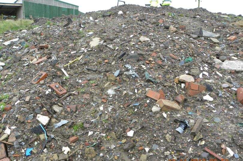 The farmer allowed hundreds of tonnes of waste to sit on his land (Photo: Environment Agency)