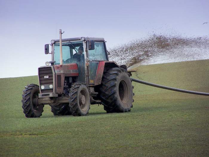 The main source of nitrate impacting on the water environment is the application of fertilisers to land