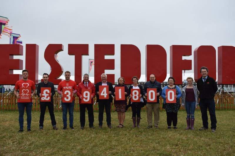 Farmers' Union of Wales has boosted the British Heart Foundation with £39,000 at Eisteddfod