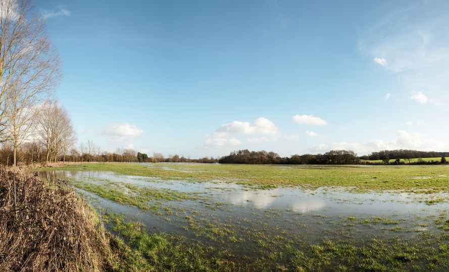 The flooding has resulted in the standing water being seen in several fields (Stock photo)
