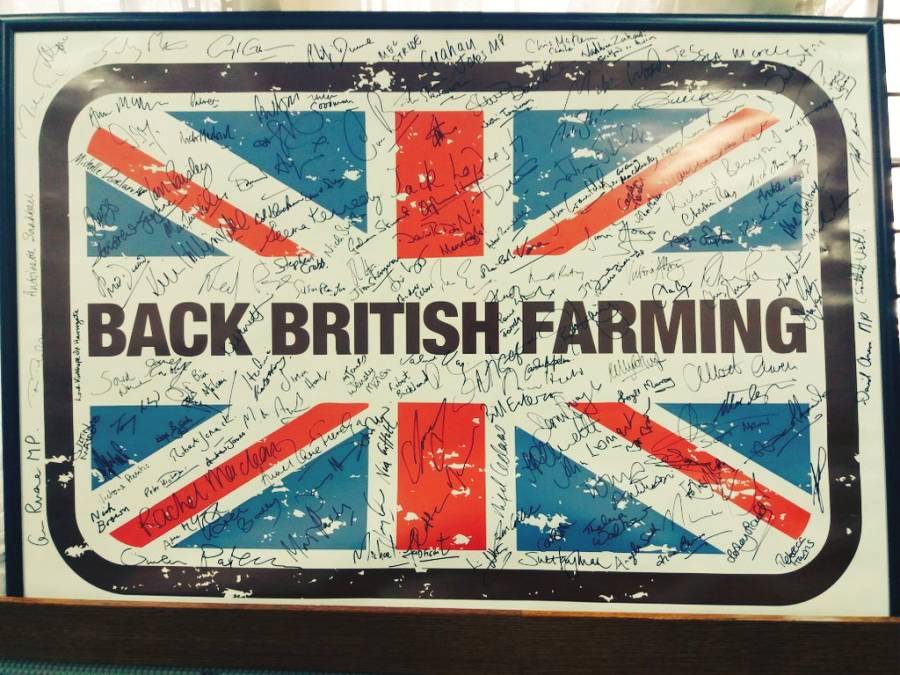 Over 180 MPs and peers signed the Back British Farming pledge yesterday (Photo: NFU)