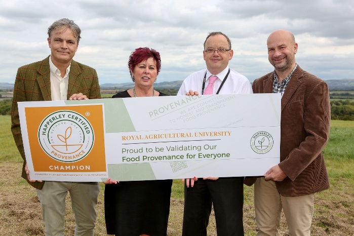 The Royal Agricultural University is the first in the UK to adopt Happerley provenance certification